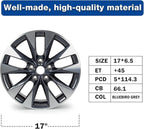 New 17x6.5" 17 Inch Premium Aluminum Alloy Wheel Rim Compatible with Nissan Sentra 2016 2017 2018 2019 | OEM Design, Alloy Replacement Wheel, Super Duty Car Rims Replacement - OE Stock Specs