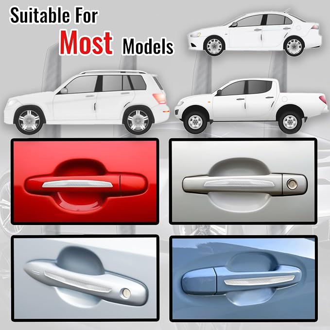 4Pcs Universal Car Door Edge Guards，Silicone Car Bumper Body Protector Trim Guard Auto Rearview Mirror Anti Collision Protector(White)