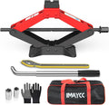 Portable Car Jack Kit 3 Ton, Heavy Duty Scissor Jack for Car, Spair Tire Changing kit with Lug Wrench, Emergency Kit for Car SUV MPV