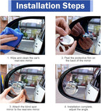 2 PCS Car Blind Spot Mirror, 1.97" HD Anti-Scratch Safe Blind Spot Rearview Mirror, 360° Rotatable Adjustable Wide Angle Auxiliary Side View Mirror, Universal for Most Cars (Silver)