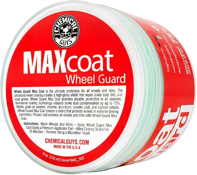 WAC_303 Wheel Guard Max Coat and Rim Sealant, Safe for Cars, Trucks, SUVs, Motorcycles, RVs & More, 8 oz