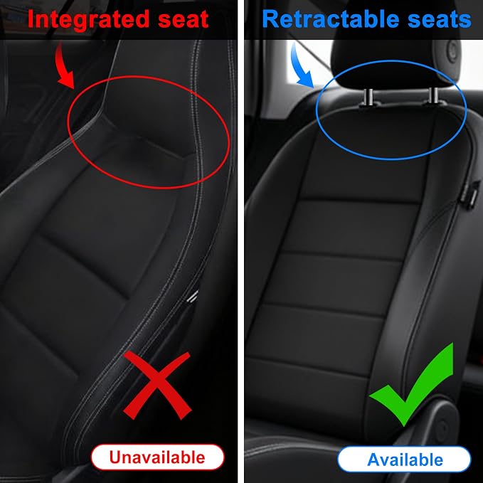 Back Seat Protector Car Kick Mats for Jeep Grand Cherokee with 2 Pocket Storage Organizer, Waterproof Dirt Proof Faux Leather Back Seat Covers for Kids Automotive Accessories (1 Pair,Black)