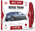 Car Door Edge Protector – Universal DIY Edge Trim to Prevent Scratches & Dings – Flexible Adhesive Molding Trim for Cars, Trucks & SUVs (10 Ft - Red)
