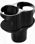 Double Cup Holder for Car, 2 in 1 Extra Cup Insert with Expandable Base, Multifunctional Extender Expander Adapter with Elastic Open-Close Cup Mouth, Adjustable Bracket FOR 2.1''-2.9'' BOTTLE DIAMETER