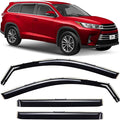 Voron Glass in-Channel Extra Durable Rain Guards for Toyota Highlander 2014-2019, Window Deflectors, Vent Window Visors, 4 Pieces - 200732