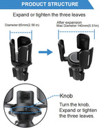 Universal Golf Cart Cup Holder Expander, Adjustable Base & Holder for 1lb Tank, Various Sized Water Bottles & Tumblers, Compatible with EZGO, Club Car, Yamaha, Golf Cart Accessories