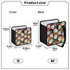Car Trash Can Organizer Bin with Adjustable Strap for Back Front Seat Console Waterproof Leakproof Collapsible Portable 11 Inch Colorful Diagonal Striped Santa Claus