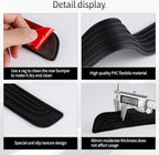 Car Door Threshold Protection, 4PCS Door Edge Step Dust Shield Cover, Door Width 23.6x2.36inch Car/SUV Universal Rubber Scratch Resistant Exterior Accessories (Black)