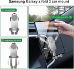 Z Fold Car Mount, [Without CASE] Aluminum Universal Vent Z Fold 6 Acessories for Galaxy Z Fold 7 6 5 4 3 2 S25 Ultra Pixel 9 Pro Fold iPhone 16 15