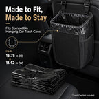 Disposable Car Trash Can Bags, Liner Refills (1-Pack, 100 Bags Total) - for HOTOR Car Garbage Can(Trash Can Not Included) Black