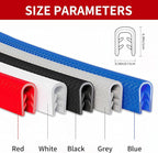 Car Door Edge Guards, 16Ft Rubber Seal Car Door Edge Trim, U Shape Door Edge Protector Guard, Aluminum Weather Proofing Automotive Door Edge Molding Protection for Most Car (Red, 16Ft)
