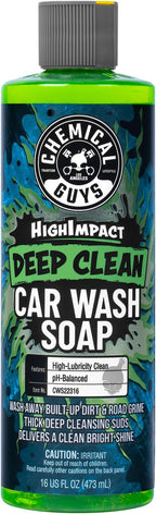 High Impact Car Wash Soap, Deep Cleaning Vehicle Shampoo With Thick High Lubricity Suds, For Paint, Clear Coat, Wheels, and Exterior Surfaces - 16 Fl Oz