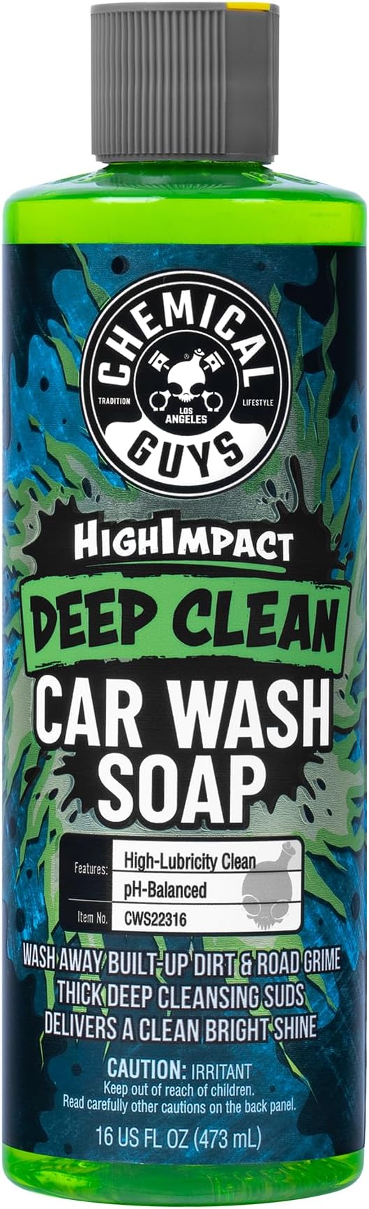 High Impact Car Wash Soap, Deep Cleaning Vehicle Shampoo With Thick High Lubricity Suds, For Paint, Clear Coat, Wheels, and Exterior Surfaces - 16 Fl Oz