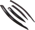 WD2-355 Dark Smoke 4 Pcs Set Window Visor (Outside Mount) Deflector Rain Guard Compatible with 2000-2003 Nissan Sentra