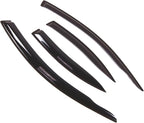 WD2-355 Dark Smoke 4 Pcs Set Window Visor (Outside Mount) Deflector Rain Guard Compatible with 2000-2003 Nissan Sentra