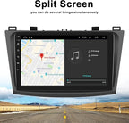 Car Radio Stereo for Mazda 3 2009 2010 2011 2012 2013,Android 15 2G+64G Wireless Carplay Android Auto,9 Inch Touchscreen Car Radio GPS WiFi Bluetooth FM/RDS SWC Dual USB/AUX-in Backup Camera