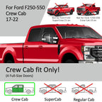 Voron Glass in-Channel Extra Durable Rain Guards for Ford F250 to F550 Super Duty 2017-2022 Crew Cab, Window Deflectors, Vent Window Visors, 4 Pieces - 201233