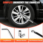 2 Ton Scissor Jack, Upgrade 4409 Lbs Car Jack Kit with 2 Rubber Pads, 10PCS Small Portable Car Jack Emergency Kit with Ratchet Wrench, Tire Repair Changing Kit for Vehicles SUV Sedan MPV UTV