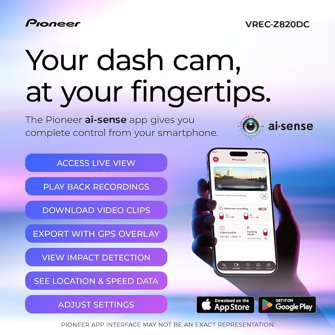 VREC-Z820DC Dual Dash Cam Front and Rear Car Camera - Premium 4K Camera, AI-ISP Starvis Night Vision, 139 Degree Wide Lens, ADAS Safety Alerts, Built in GPS, Impact Detection, 24/7 Coverage