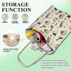Car Trash Can, Cute Car Trash Bag, Hanging Car Organizer and Storage Bag, Trash Bin for Car Accessories, Vehicle, Travelling, Camping Cute Dinosaur