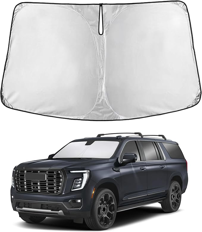 Windshield Sunshade Compatible for GMC YukonXL 2021-2023 2024 2025, Sun Visor for Front Windshield & Window Sun Shade Cover, UV Heat Blocker & Protector, Car Accessories