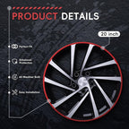 Red 20" Rim Protector, Aluminium Alloy Wheel Protection Ring, Wheel Rim Protector Strips for Curb Rash Prevention, Universal Wheel Accessories for Cars, Trucks, SUVs & Tesla All Models 4PCS