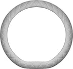 Soft Car Steering Wheel Cover for Sedan, SUV, Warm Luxury Velvet, Odorless, Universal, Anti Slip, Summer Winter, Gray, D Shape(Flat Bottom)