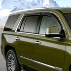 Window Visors Rain Guards for Chevy Tahoe 2015 2016 2017 2018 2019 2020, Outside Mount Window Vent Wind Deflectors Visors Shades for Fresh Air Circulation, Smoke Tinted, 4PCS