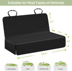Dog Car Seat Cover for Back Seat, Waterproof Pet Bench Seat Cover for Dogs, Scratchproof Nonslip Rear Seat Protector for Cars, Trucks, SUVs