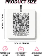 Black Christian Car Air Freshener 4 Pcs, Girly Black Bow Floral Religious Hanging Air Freshener for Cars Closet Drawer Books, Cute Preppy Christian Car Accessories Mirror Decor for Women