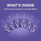 AER Power Pocket Lavender Bloom Solid Gel Air Freshener for the Entire Home with Long Lasting Scent Pack of 6