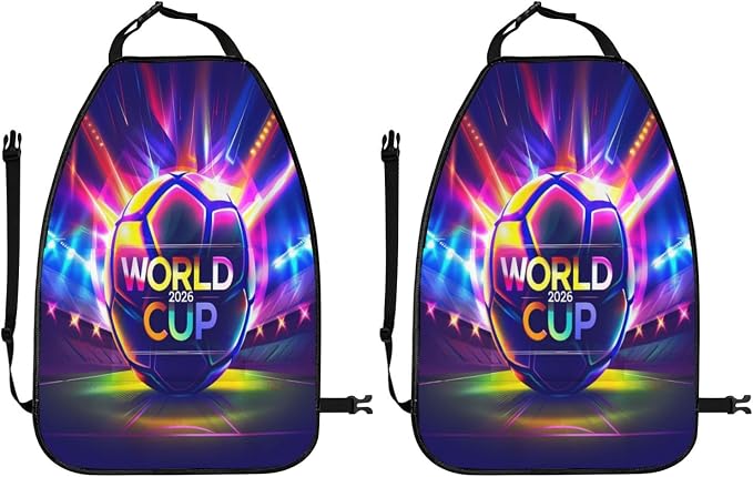 Soccor for Car Seat Back Protector 2 Pack, Kick Mats for Kids and Pets, Backseat Seat Protector Cover for Car, SUV, Truck & Van