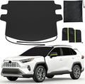 Upgraded Car Windshield Cover for Ice & Snow [All-Weather Protection] Magnetic Fit Weatherproof Frost Cover, Car Winter Accessories, Fit for SUVs, Small Trucks, Sedans