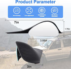 Blind Spot Mirror with Side Mirror Rain Guard, Carbon Fiber 2-in-1 Side Mirror Covers Kit with Wide Angle Adjustable Stick for Cars SUV and Trucks, Pack of 2