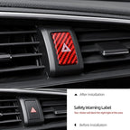 Warning Lights Button Sticker Carbon Fiber Red | Compatible with Honda 10th Gen Civic 2021 2020 2019 2018 2017 Center Console Decal Car Interior Accessories