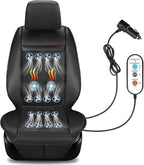 3-in-1 Cooling Car Seat Cushion with Ventilated Fans & Massage, Breathable Front Seat Cooling Seat Cover, 12V Universal Car Seat Cover for Cars, SUVs, Trucks (Black-3)