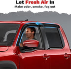 Frontier Rain Guards - Window Visors for Nissan Frontier Crew Cab 2022-2025 2026, Outside-Mount Tape-On Side Window Wind Deflectors for Frontier Accessories, Vent Visors Shades Rainproof 4PCS