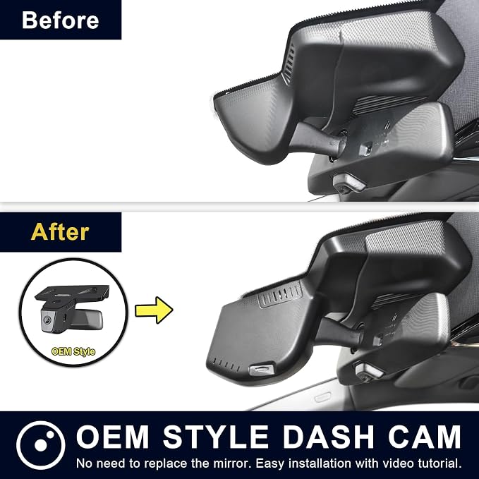Mangoal Front 4K & Rear 1080p Dash Cam Custom for BMW X1 Gen3 U11/U12 2023 2024 2025, Xdrive28i, OEM Style, 2160P UHD Video, WiFi & APP, 128GB Card