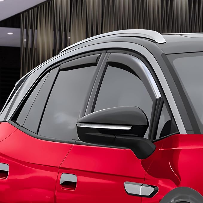 Voron Glass in-Channel Extra Durable Rain Guards for Volkswagen ID.4 2021-2026, Window Deflectors, Vent Window Visors, 4 Pieces - 200885