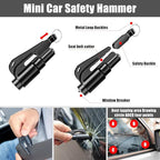 Car Roadside Emergency Kit for Vehicles, Portable Air Compressor Tire Inflator Auto Car Safety Kits Teen Driver Must Haves Black