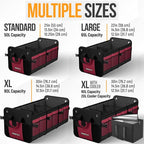 Trunk Organizer For SUV Car Organizer and Storage, Multi-Compartment Storage Bag Car Accessories for Women Men, Perfect Christmas Gifts, 1680D Oxford, Non Slip Bottom, Straps, Soft Cover (90L)
