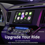 DMX400S 6.8" Capacitive Touchscreen Digital Multimedia Receiver - Wired Apple CarPlay, Android Auto, Built in Bluetooth, Double DIN, Rear Camera Input, 13-Band EQ