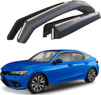 Goodyear Shatterproof Window Deflectors for Honda Civic 2022-2026 Hatchback, Rain Guards, Window Visors for Cars, Vent Deflector, Car Accessories, 4 pcs - GY007899