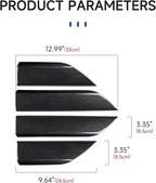 4PCS Car ABS Carbon Fiber Inner Door Handrail Handle Cover Interior Trim Decal for 2019-2025 Chevy Silverado | for 2019-2021 GMC Sierra 1500 2500 3500 HD Accessories （Double Cab, Style B）