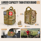Survival Kit, 250Pcs Survival Gear First Aid Kit with Molle System Compatible Bag and Emergency Tent, Emergency Kit for Earthquake, Outdoor Adventure, Hiking, Hunting, Gifts for Men Women