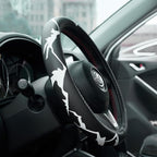 Mountains, Adventure, Outdoors, Camper, Hiking, Mountain Car Leather Steering Wheel Cover - 15-inch Universal Microfiber- Soft & Breathable & Silicone Anti Slip Auto Steering Wheel Wrap