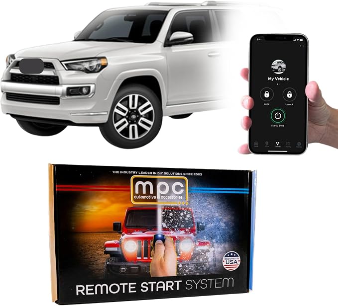 MPC Remote Start Kit Compatible with Toyota 4Runner 2010-2019 | Phone App Control | Plug and Play | Lock 3X to Start | USA Tech Support