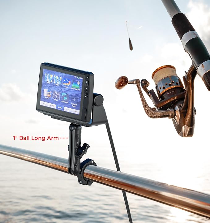 1" Ball Aluminum Alloy Double Socket Arm, 5.9" Length Long Arm | Compatible with RAM Mounts B Size 1" Ball Components, for Fish Finder Mount, Motorcycle Bike Car Phone Mount Holder