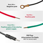 Car Fully Automatic Power Antenna Kit, Replacement for Pre-2000 Chevy Cadillac Mercedes-Benz BMW Honda Nissan Toyota Retractable FM AM Motor Aerial to Connect with Aftermarket Radio Stereo