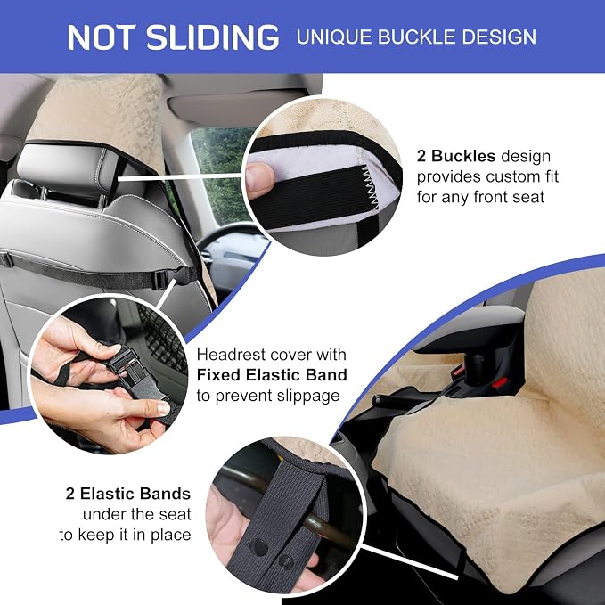 Waterproof Seat Cover Towel, 2PCS Premium Sweat Carseat Protector, Perfect for Universal Anti-Slip Car Truck SUV Seat, Great for Surfing Yoga Gym Workout, Four-Leaf Clover